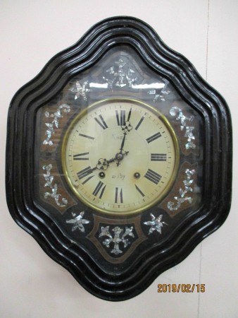 2383 - Hodiny Leja model  cerne s perleti  V - 60 cm  -  2 650 kc